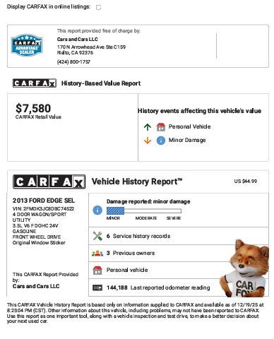 2013 Ford Edge SEL – FWD